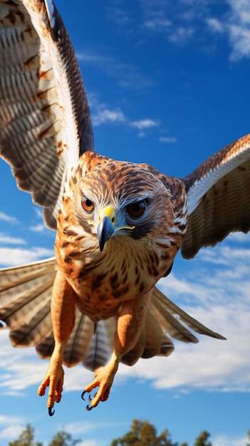 Un oiseau majestueux en vol mettant en valeur sa magnifique envergure