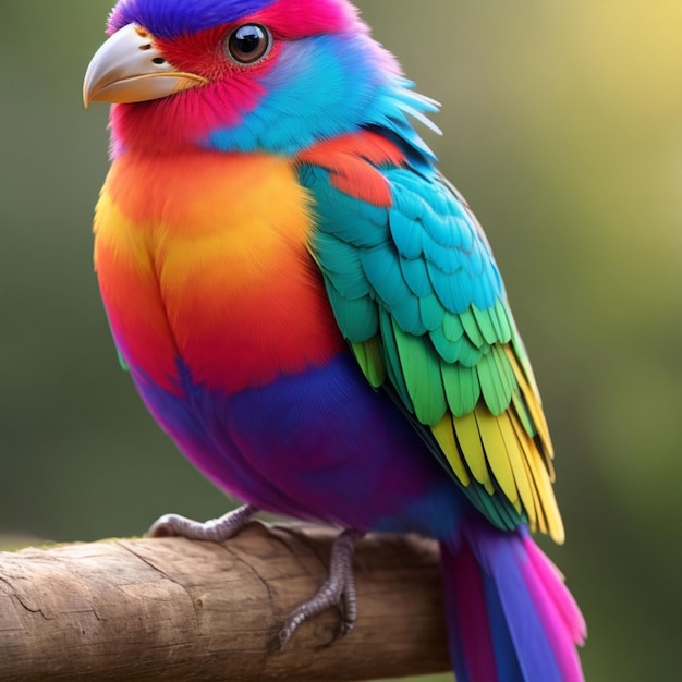 un oiseau mignon et coloré