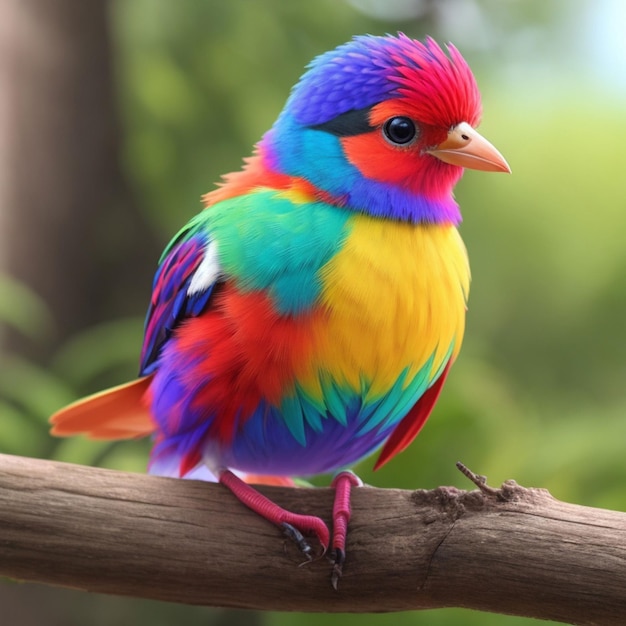 un oiseau mignon et coloré