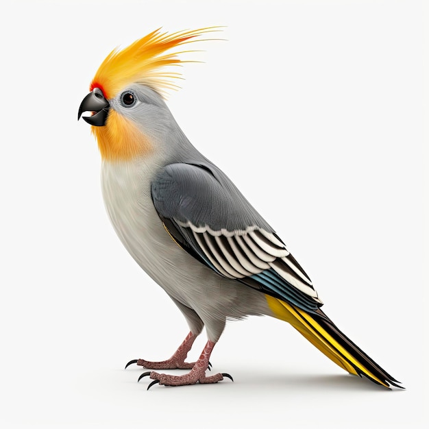 Un oiseau avec un mohawk jaune sur la tête
