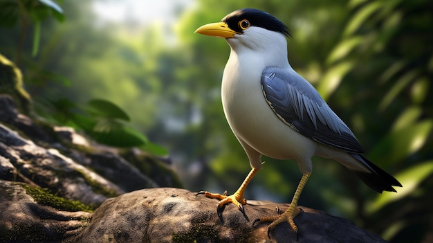 L'oiseau Mynah de Bali dans la nature