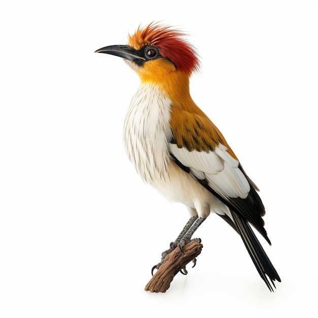 Oiseau national du Sri Lanka avec fond blanc salut