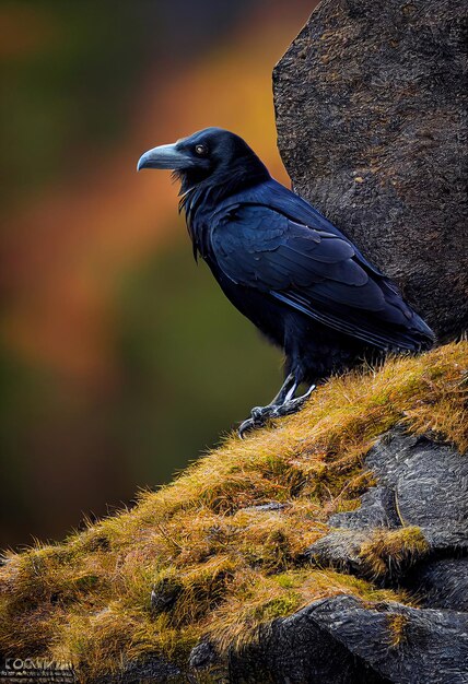 L'oiseau noir du corbeau est un album de photos visuelles rempli d'ondes sombres et mystérieuses.