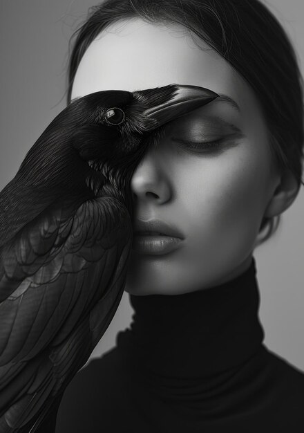 L'oiseau noir du corbeau est un album de photos visuelles rempli d'ondes sombres et mystérieuses.