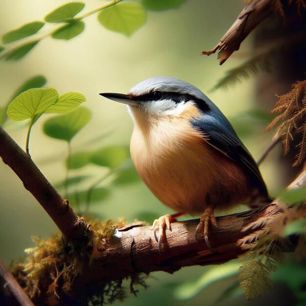 Photo un oiseau normal dans la forêt d'une ia génère