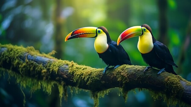 L'oiseau Toucan dans la forêt tropicale de Bornéo