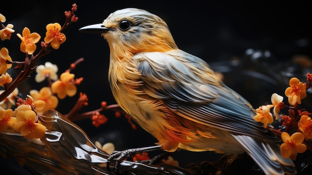 oiseau transparent génératif Ai