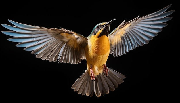 Oiseau volant isolé