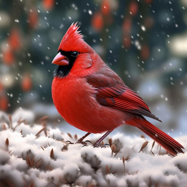 Photo oiseaux de beauté illustrations colorées et merveilles de l'hiver pour des projets créatifs