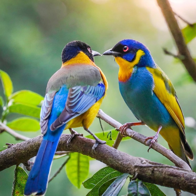 Oiseaux colorés générateur d'images à haute résolution ai