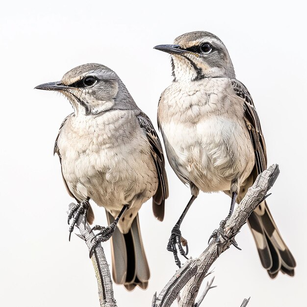 Photo les oiseaux moqueurs mélodiques se dressent en hauteur