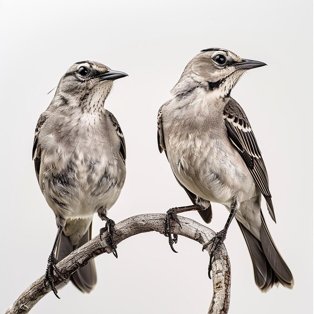 Photo les oiseaux moqueurs mélodiques se dressent en hauteur