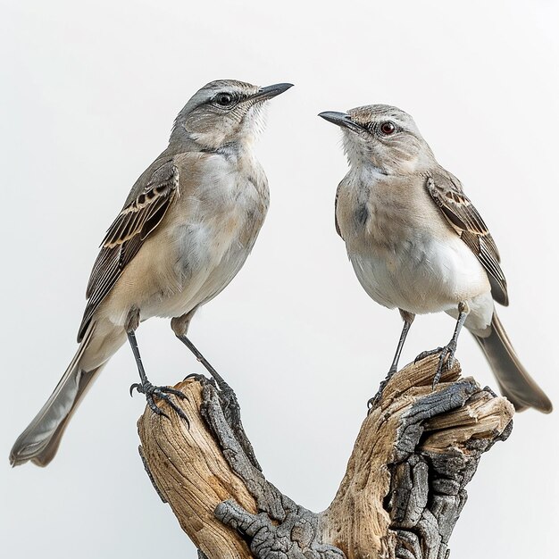 Photo les oiseaux moqueurs mélodiques se dressent en hauteur