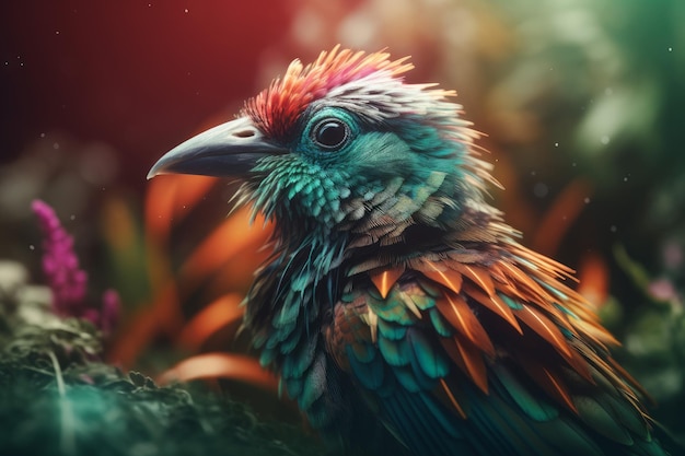 Oiseaux tropicaux colorés Faune animale Générer Ai