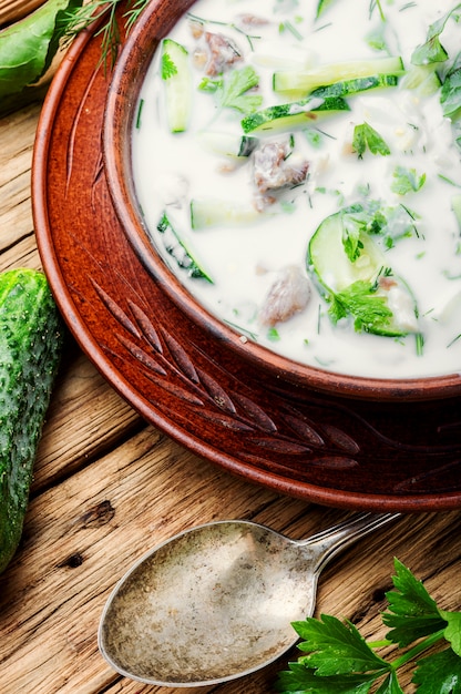 Okroshka, soupe froide d'été