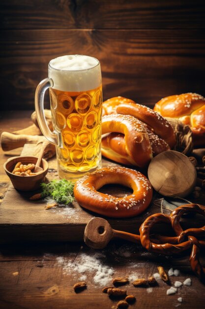 Oktoberfest savoureuses collations à la bière du festival bavarois