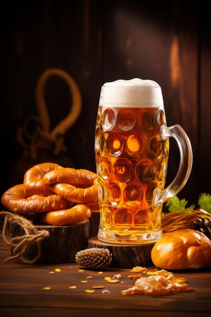 Oktoberfest savoureuses collations à la bière du festival bavarois