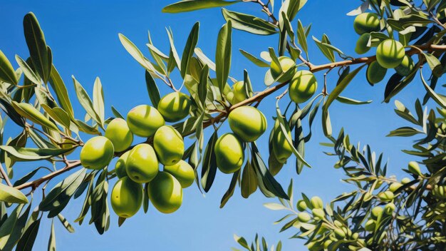 olives sur une branche d'olivier