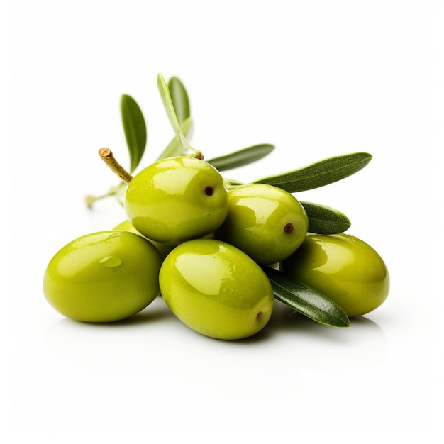 Olives avec fond blanc ultra hd de haute qualité