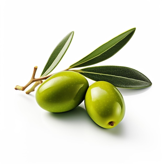 Olives avec fond blanc ultra hd de haute qualité