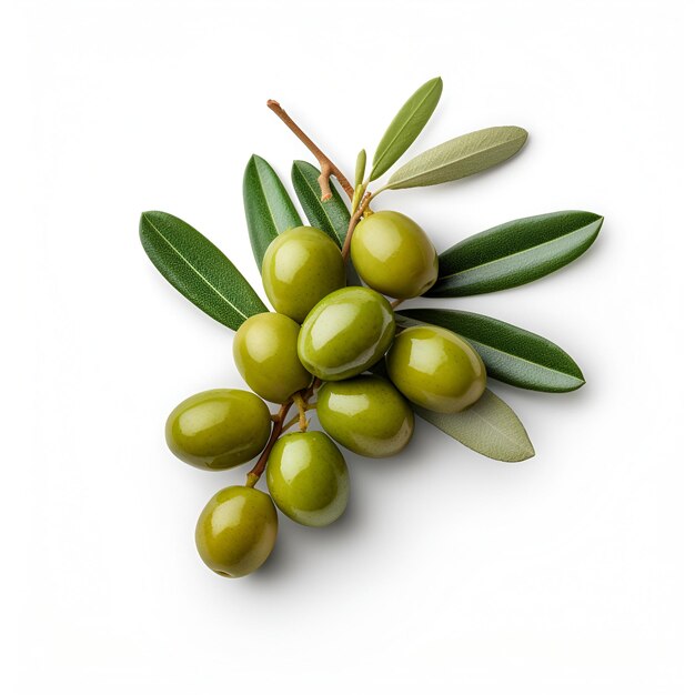 olives sur fond blanc