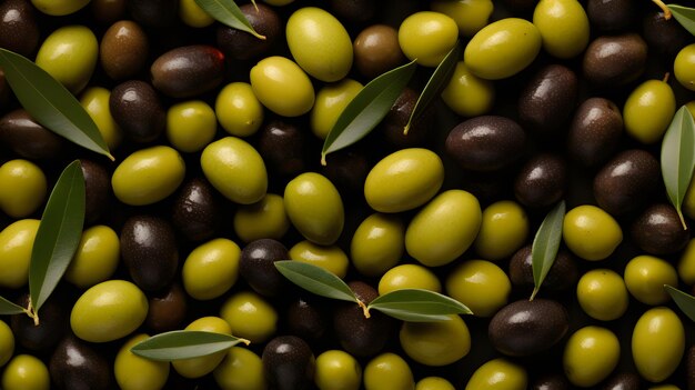 Les olives fraîchement récoltées