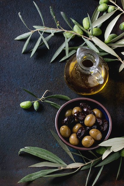 Olives noires et vertes