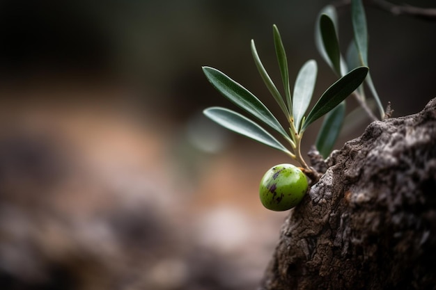 Un olivier avec le mot olive dessus