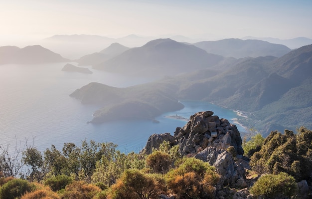 Oludeniz Blue Lagoon dans la province de Mugla, fethiye en Turquie