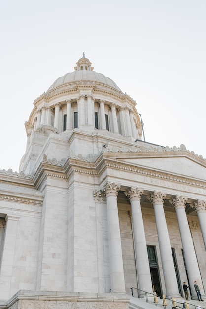 Photo olympia, états-unis, mars 2019 capitole de l'état de washington par une journée ensoleillée