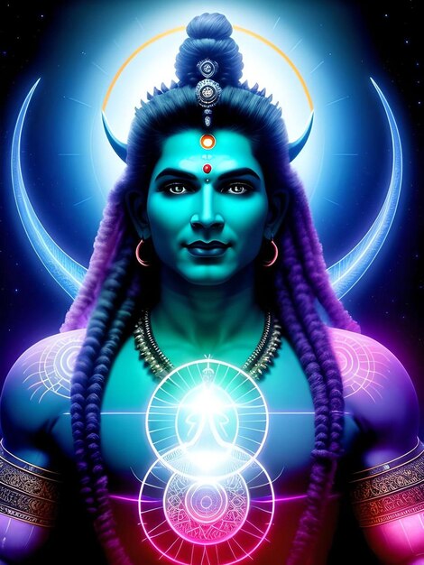 Photo omah namah shivay affirmations artistiques de la connexion divine