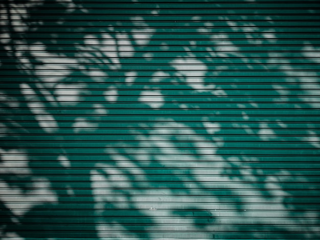 ombre de l&#39;arbre sur le mur de tôle.