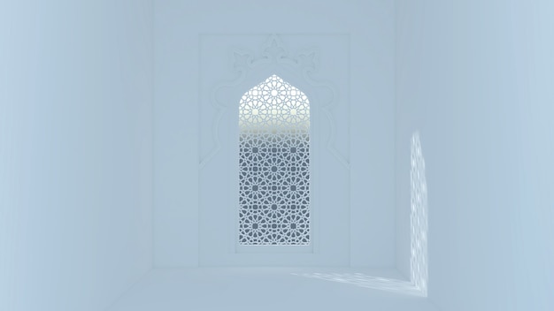 Ombre de lumière de fenêtre d'ornement de fond islamique