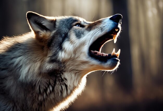 Photo les ombres silencieuses des loups errent leurs hurlements étranges perçant la nuit glaciale