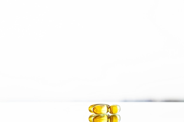 Omega 3 capsules de gelée molle jaune huile de poisson