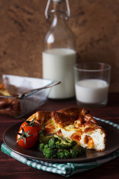 Omelette au four avec tomates