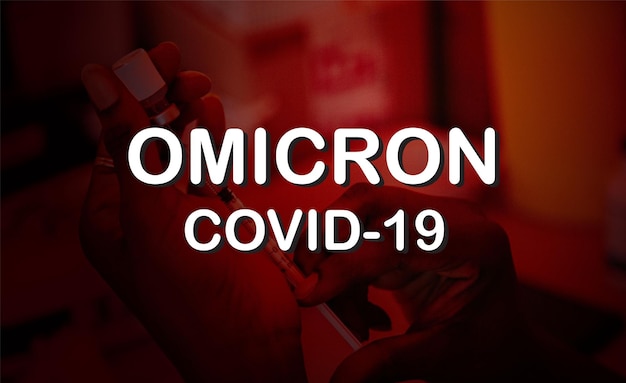 Omicron COVID19 variante Afrique du Sud nouvelle variante de coronavirus nouveau fond d'illustration 3D