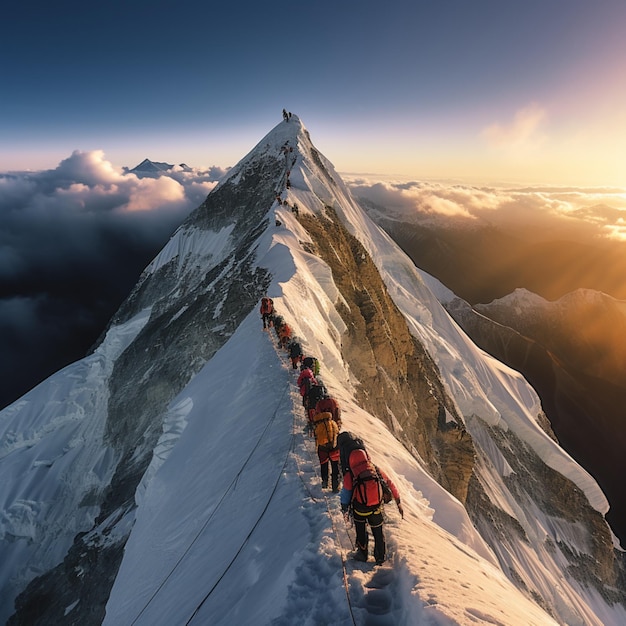 on escalade une montagne