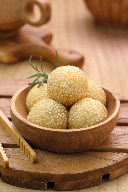 Photo l'onde-onde est un type de gâteau célèbre en indonésie.