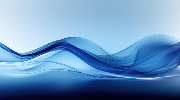ondes bleues fond transparent IA générative