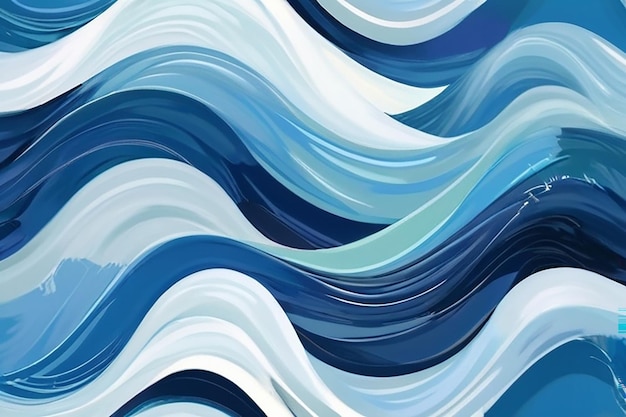 Des ondes bleues, une texture de fond abstraite, une peinture imprimée, un design de mode.