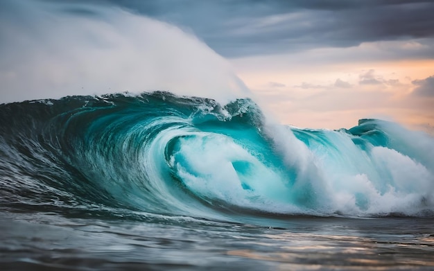 ondes d'eau dans la mer ai générées