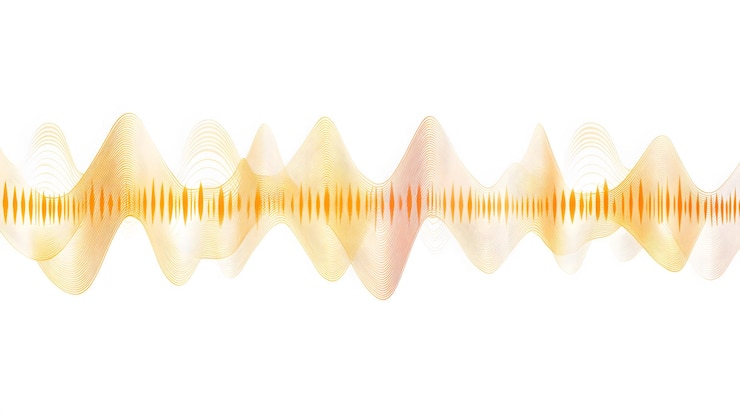 Photo ondes de fréquence radio dorées sur fond blanc abstraction de l'image texture de l'étiquette couverture de papier peint