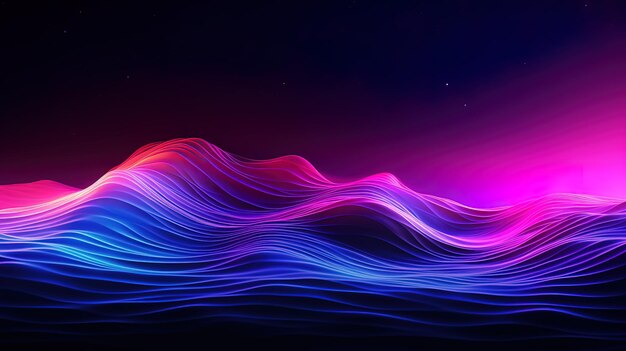 Les ondes de néon sont de grandes ondulations la génération d'intelligence artificielle