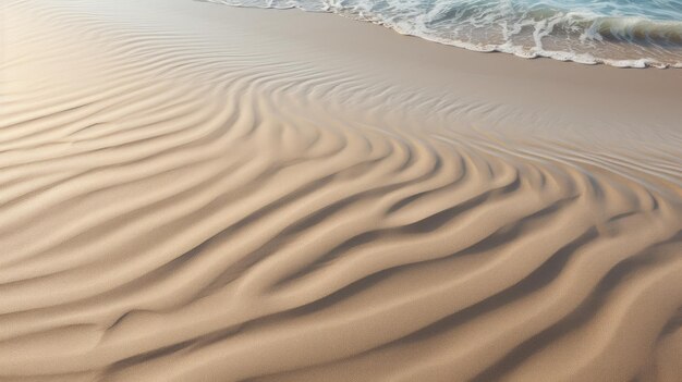 Des ondes de sable au bord de la mer