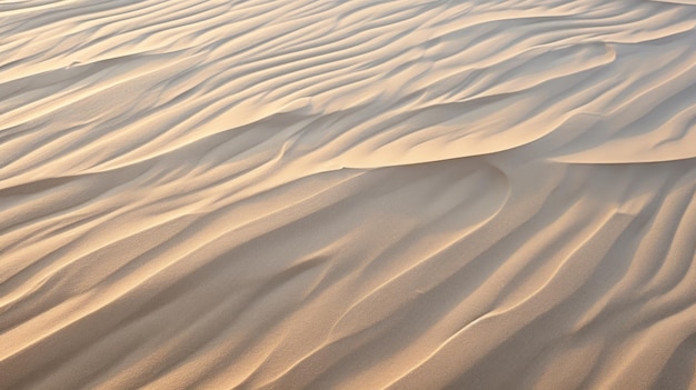 Des ondes de sable au bord de la mer