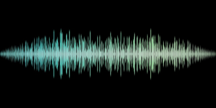 Photo ondes sonores résumé fond vague