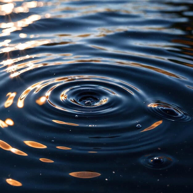 Photo les ondulations de l'eau nettoient l'eau alpine pure