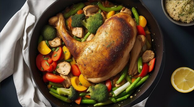 One Pan Wonder Chicken and Veggies Un plat délicieux et sain