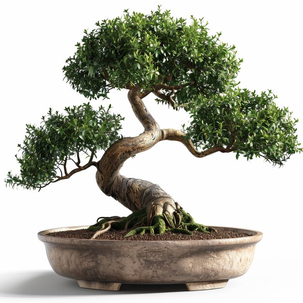 Photo un onsaitree artificiel avec un pot de bonsai dessus